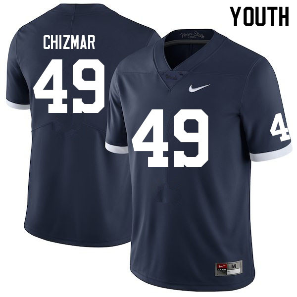 Youth #49 Ben Chizmar Penn State Nittany Lions College Football Jerseys Sale-Retro